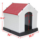 In outdoor Insulated Dog House Large Waterproof Dog Kennel Shelter Red Roof