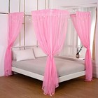  Bed Canopy Panels Canopy Bed Curtains With Lights For Girls Full queen Pink
