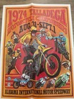 Vintage 1974 Talledega Motorcycle Championships Event Poster alabama Speedway mx