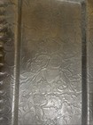 Vintage Hammered Hand Finished Aluminum Rectangular Serving Tray Fruit floral