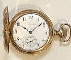 Antique Mint  Elgin 0s Hunter 25 Years Gold Filled Pocket Watch Runs Keep Time