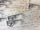 Lot 38 Antique 1930s Bank Checks First National Bank Liberal Kansas Cow Vignette
