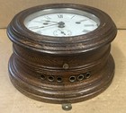 Antique Seth Thomas Wardroom pilot Wall Clock - 8-3 4    Ships Bell Strike - Works