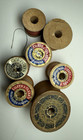Antique Wooden Thread Spools     Coats   Clark   s   Unmarked     Lot Of 7