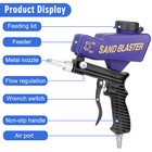 Hand Held Media Spot Sand Blaster Gun Air Gravity Feed Portable Sandblaster