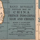 Antique 1937 Map Of China  Korea  chosen   Siam 14   x11   