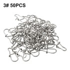 50 fast Clip Lock Fishing Hook-connector  Solid Rings Safety Snaps Swivel