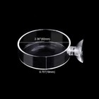 60mm Aquarium Shrimp Feeder Dish W  Suction Glass Fish Tank Feeding Bowls Round