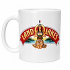 Vintage Land O Lakes Logo Coffee Mug 11 Oz Ceramic Cup Retro Dairy   