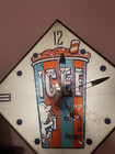 1950   s Icee Bear Pam Clock Lights Up And Works  Only One On E-bay Don   t Miss Out