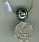 African Trade Beads Vintage Antique Venetian Old Glass Black Baule Face Bead