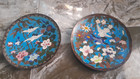 A Pair Of Antique Japanese Cloisonne 11 Inch Chargers