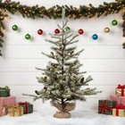 4 25  Rustic Snowy Pine Tree By Ragon House - Primitive Farmhouse Christmas Deco