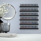 Femeli Nail Polish Wall Rack  6 Shelves Acrylic Organizer  15 Inch  Black   