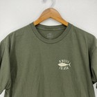 O neill T-shirt Men s Size Xl Green Fish Beach Double Sided Logo Short Sleeve