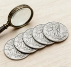 Lot Of 5 2025   999 Round   Medallion american Eagle 1 Oz