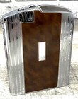 Vintage 30s 40s Ronson Twentycase Cigarette Case And Lighter Silver   Brown