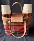 Vtg 1970 s Thermos Picnic travel Set  2  Thermos    1  Sandwich Box  Red Plaid