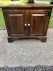 Ethan Allen Dark Antiqued Pine Old Tavern Mid Century Record Cabinet