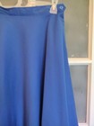 Vintage 70s Bright Blue A Line Wrap Skirt Union Made Usa Sz 14 Zip Button Close