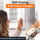  50 Pcs  Full Overlay Soft Close Cabinet Hinges For Kitchen Cabinets - 105   Face