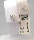 14k Solid White Gold  Certified 3 4cttw Ct Genuine Diamond Stud Earrings 