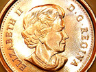 2012 Canada Cent Beautiful Bu Red Non-magnetic Queen Elizabeth Ii Canadian Penny