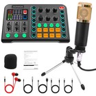 Condenser Microphone Studio Recording Professional Live Soundcard Kit Bluetooth