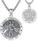 925 Sterling Silver St Michael st Christopher st Benedict jesus Crucifix st Urie