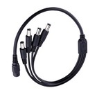 5pcs Cctv Security Camera 2 1mm 1 To 4 Port Power Splitter Cable Pigtails 12v Dc