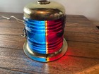 Lg  Vintage Perko Brass  Red blue-green  Bow Light New Wiring Led Bulb 10  Long