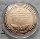 Louisiana Purchase Treaty Beautiful Vintage Commemorative Large Bronze Medal