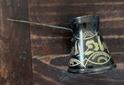 Vintage Engraved Light Brass Turkish Coffee Pot