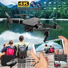 4k Hd Wide Angle Dual Camera Rc Drone Foldable Fpv Wifi Quadcopter   4 Batteries