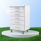 5 Drawers Dental Medical Storage Cabinet Mobile Rolling Utility Storage Cart