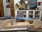 Civil War Bayonet Blade Stag Handle Fighting bowie Knife W sheath   Frog P adams