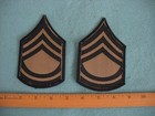 Original Wwii Us Army Matched Pair Technical  Sergeant Stripes Chevrons Woven