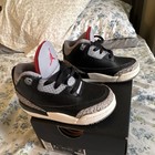 Jordan Air Jordan 3 Retro Leather Mid-top Sneakers Black gray red 7c