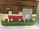 Vintage Personalized Seattle  Painted Basket Purse W  Handle 1979 Landmarks 