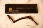 Batesville Casket Locking Key Crank Handle Copper Tone Funeral Coffin Tool W box