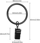 40 Pack Metal Curtain Rings With Clips  Drapery Clips With Rings