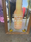 Corona Ligh Mirrored Beer Sign  Used  Good Condition 