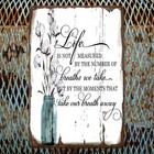 Life Is Measured By Moments Metal Sign Rustic Farmhouse Home Wall Hanging Decor