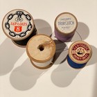 Vtg Thread Wooden Spools Lot Of 4  J p Coats For Decor minimal Thread