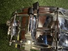 Ludwig Steel Snare Drum 14    Black White Badge Vintage