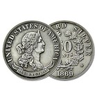 1869 Antique U s  Silver Rare Collectible Half Old Vintage American Collectibles