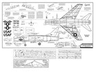 F-100 Super Sabre Jetex 13  Wingspan Rc Model Airplane Printed Plans   Templates
