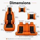 Universal 5-seat Faux Leather Car Seat Covers Perforated Full Set With Front