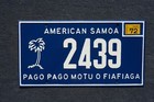 1972 American Samoa License Plate U s  Island Tag - Nice Quality