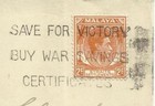 Malaya Straits Settlements-sg 294 scarce singapore 23 oct 1941-slogan Cancel